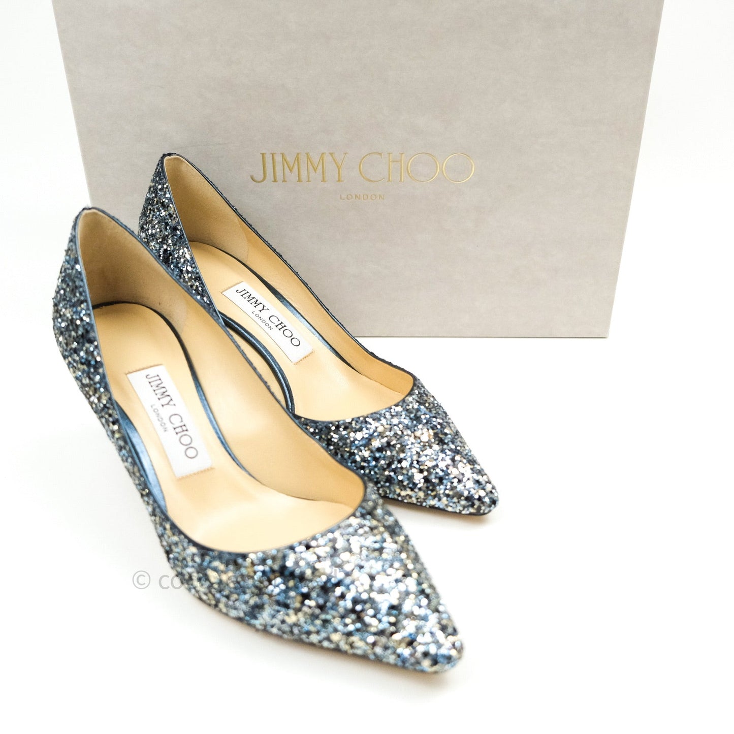 Jimmy Choo Electric Blue Mix Party Coarse Glitter Romy 60