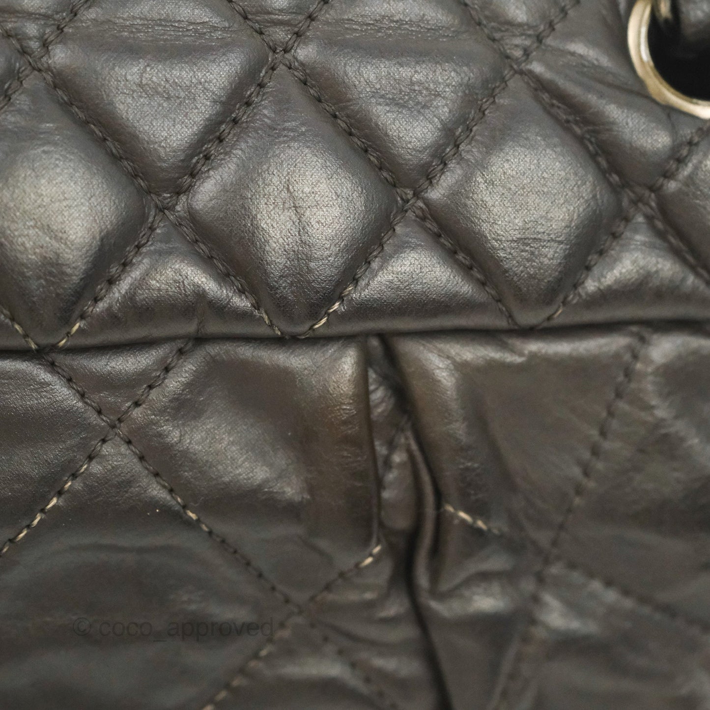 Chanel Chic Quilted Flap Bag Iridescent Dark Brown Calfskin Ruthenium Hardware