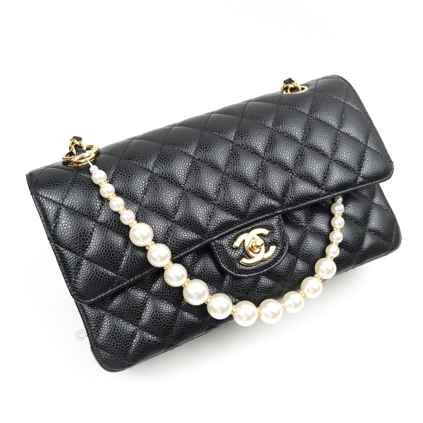 Pearl Chain with Rhinestones