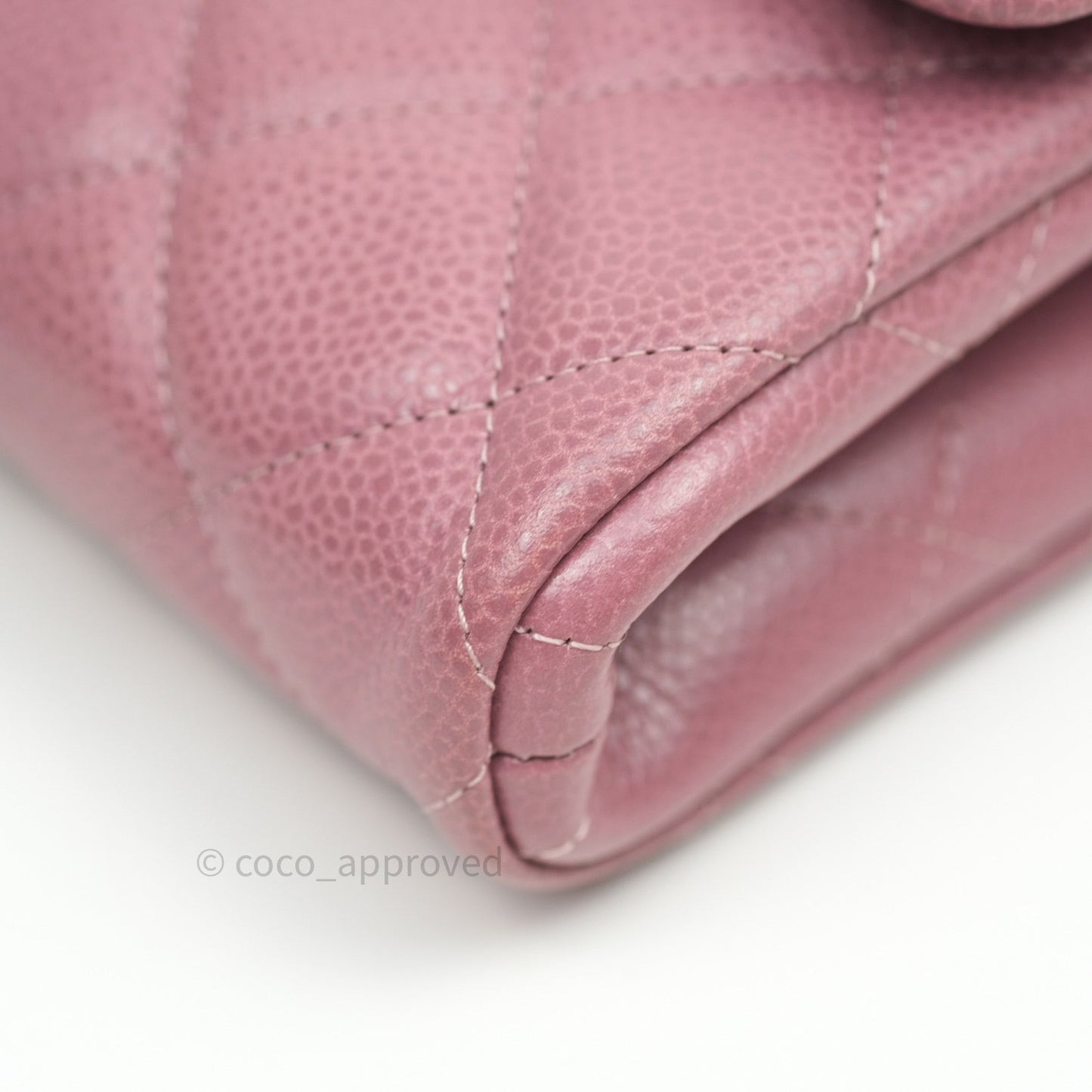 Chanel Quilted Clutch with Chain Pink Mauve Ruthenium Hardware
