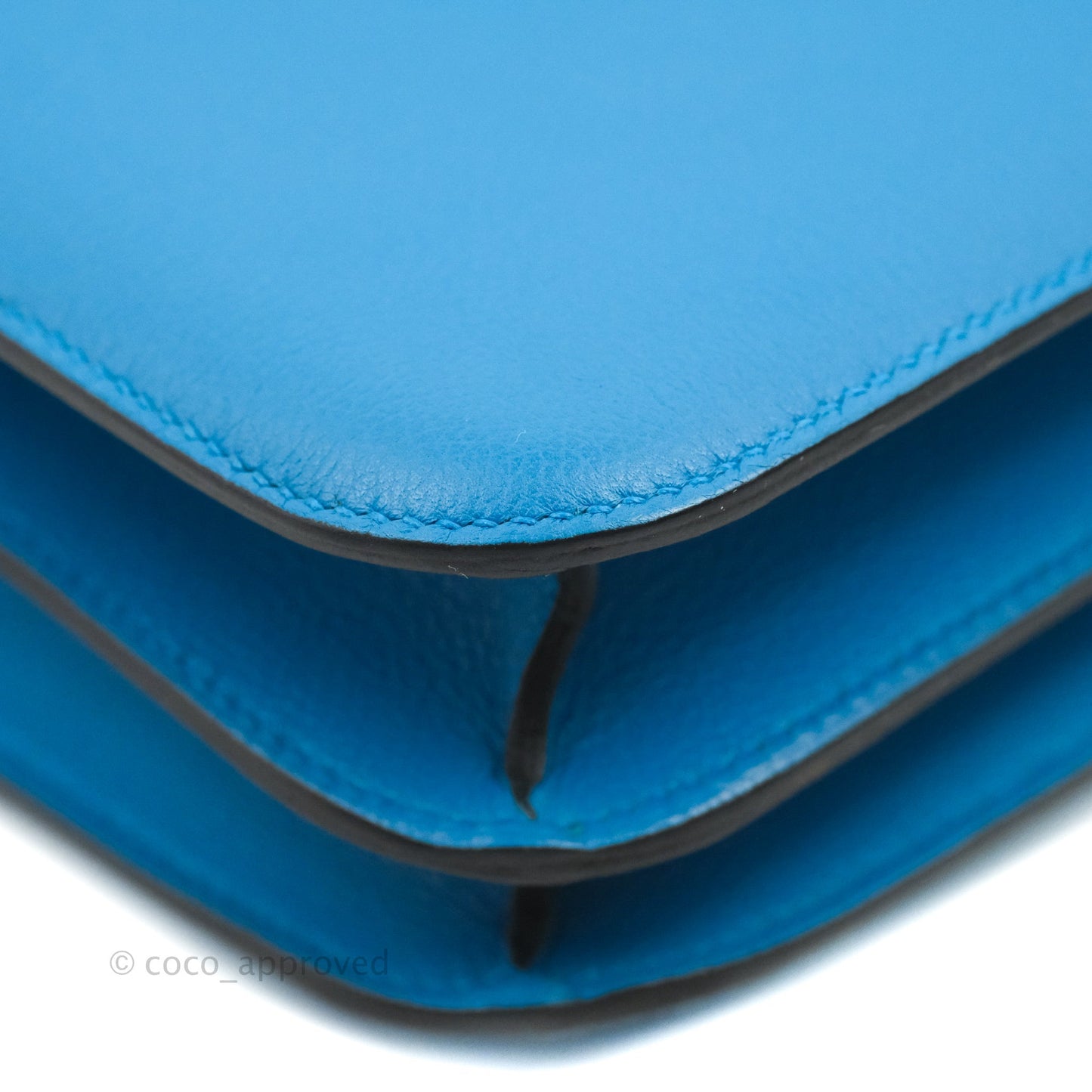 Hermès Constance 24 Bleu Frida Evercolor Gold Hardware