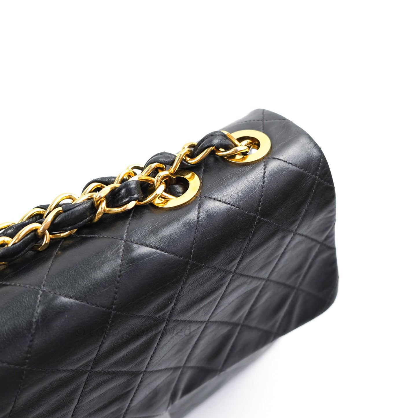 Chanel Vintage XL Jumbo Single Flap Black Lambskin 24K Gold Hardware