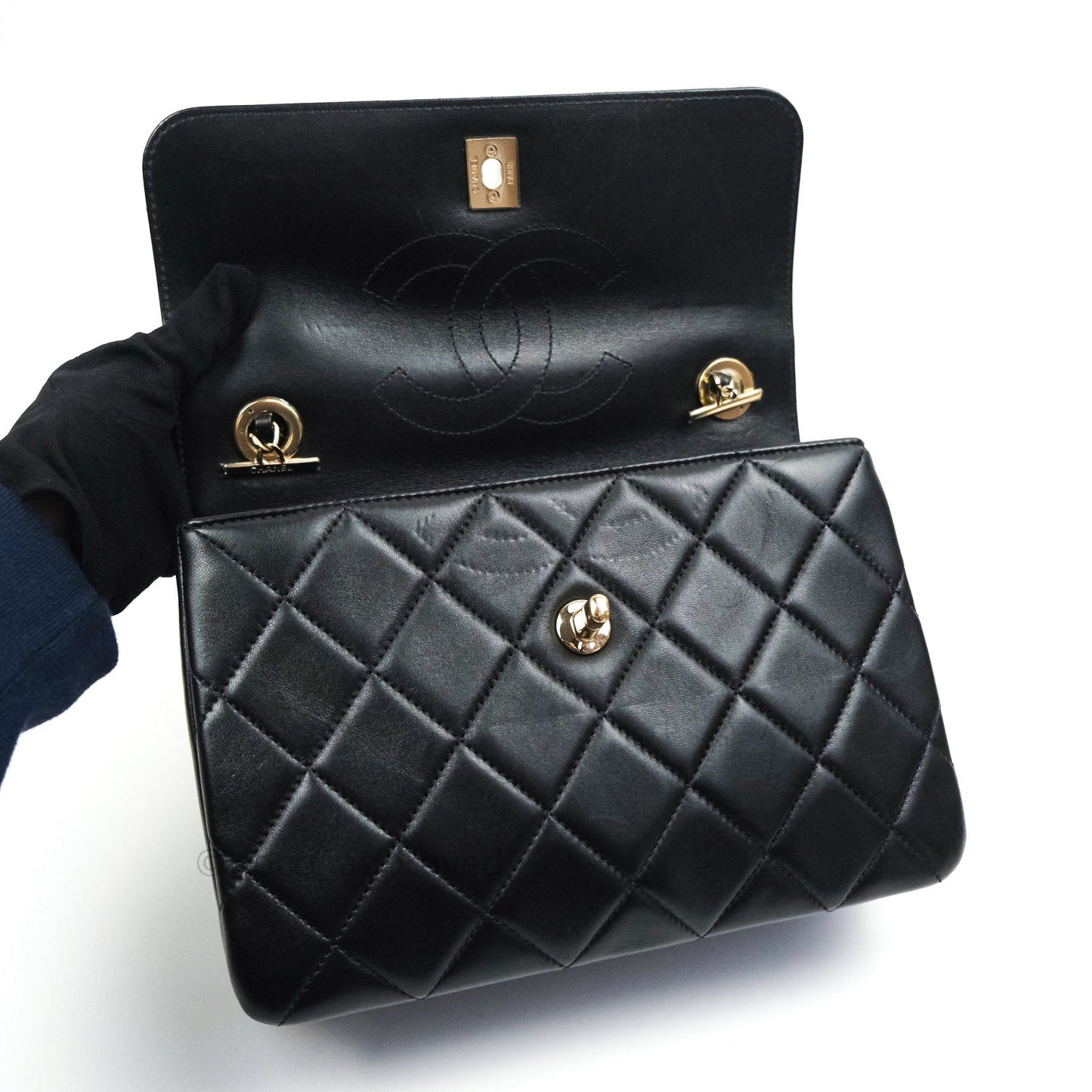Chanel Trendy CC Small Black Lambskin Gold Hardware