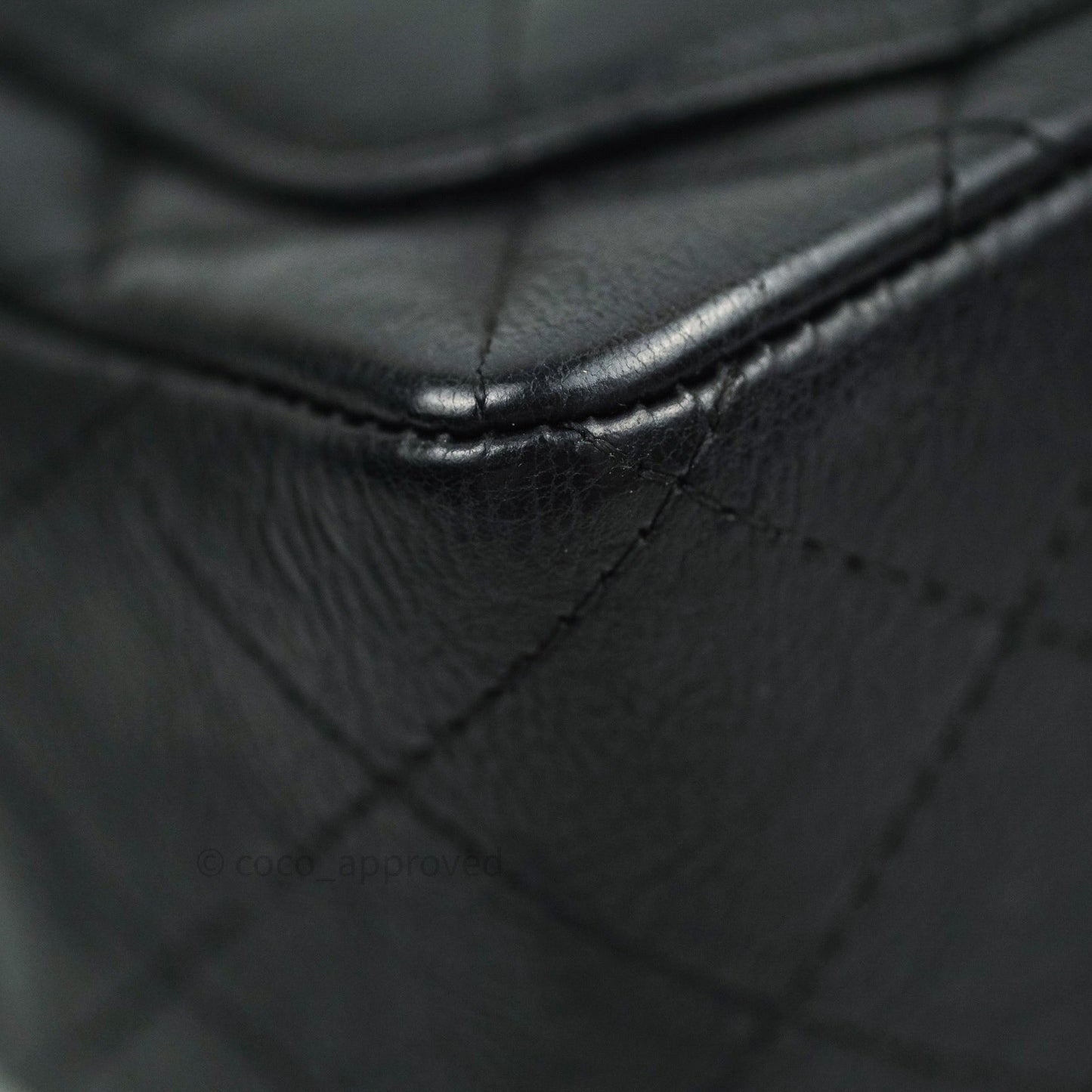 Chanel Quilted Mini Square Flap So Black Crumpled Calfskin