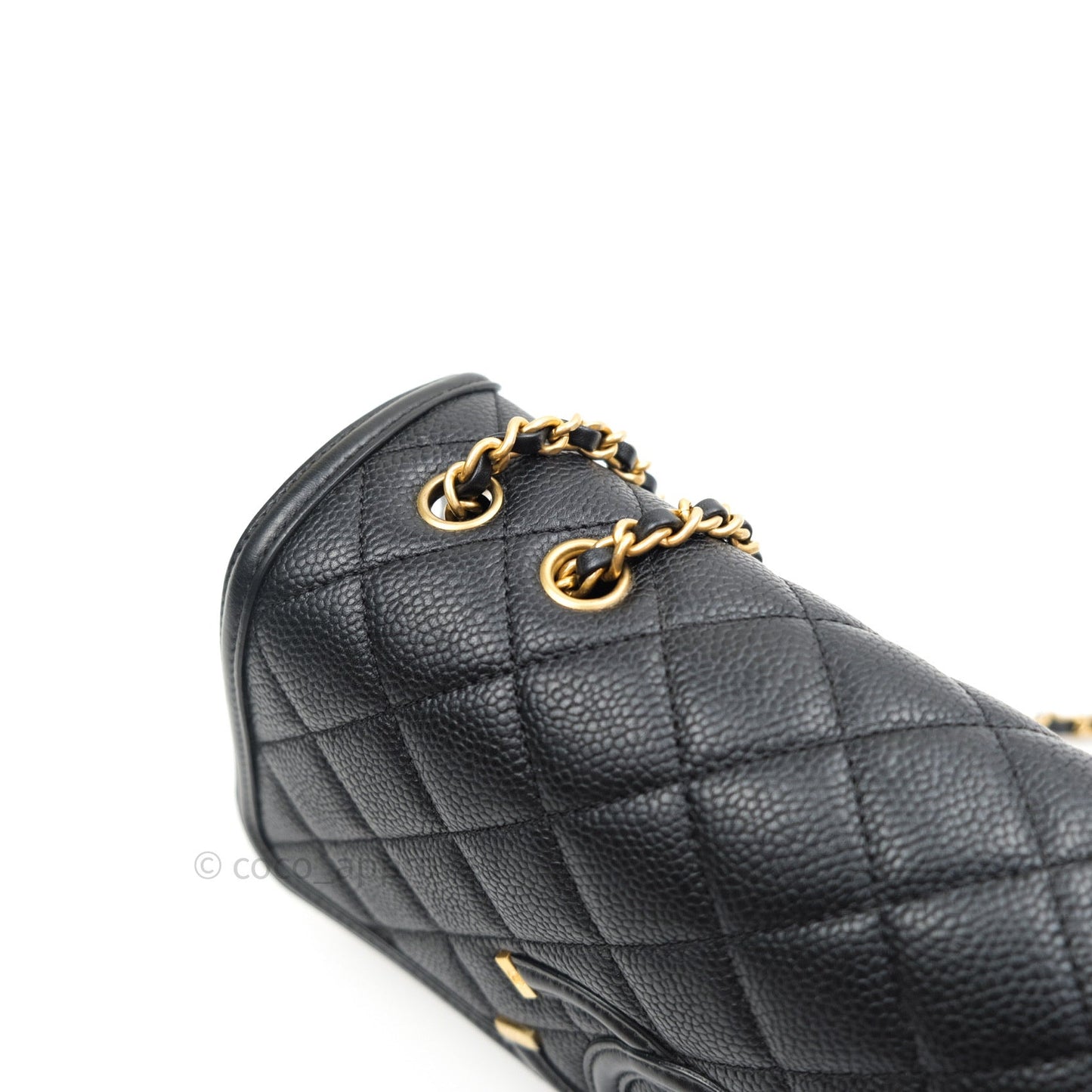 Chanel Quilted Small CC Filigree Flap Black Caviar