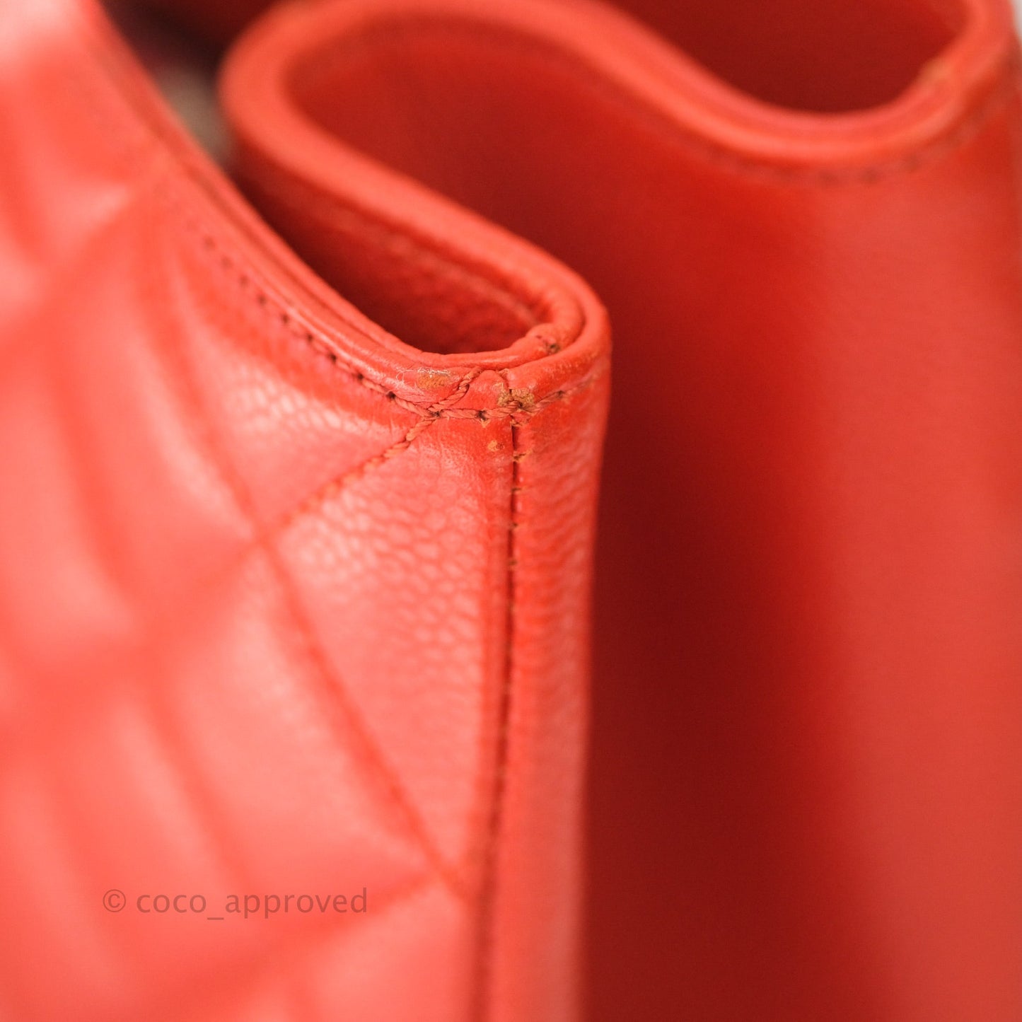 Chanel XL Grand Shopping Tote GST Red Caviar Silver Hardware
