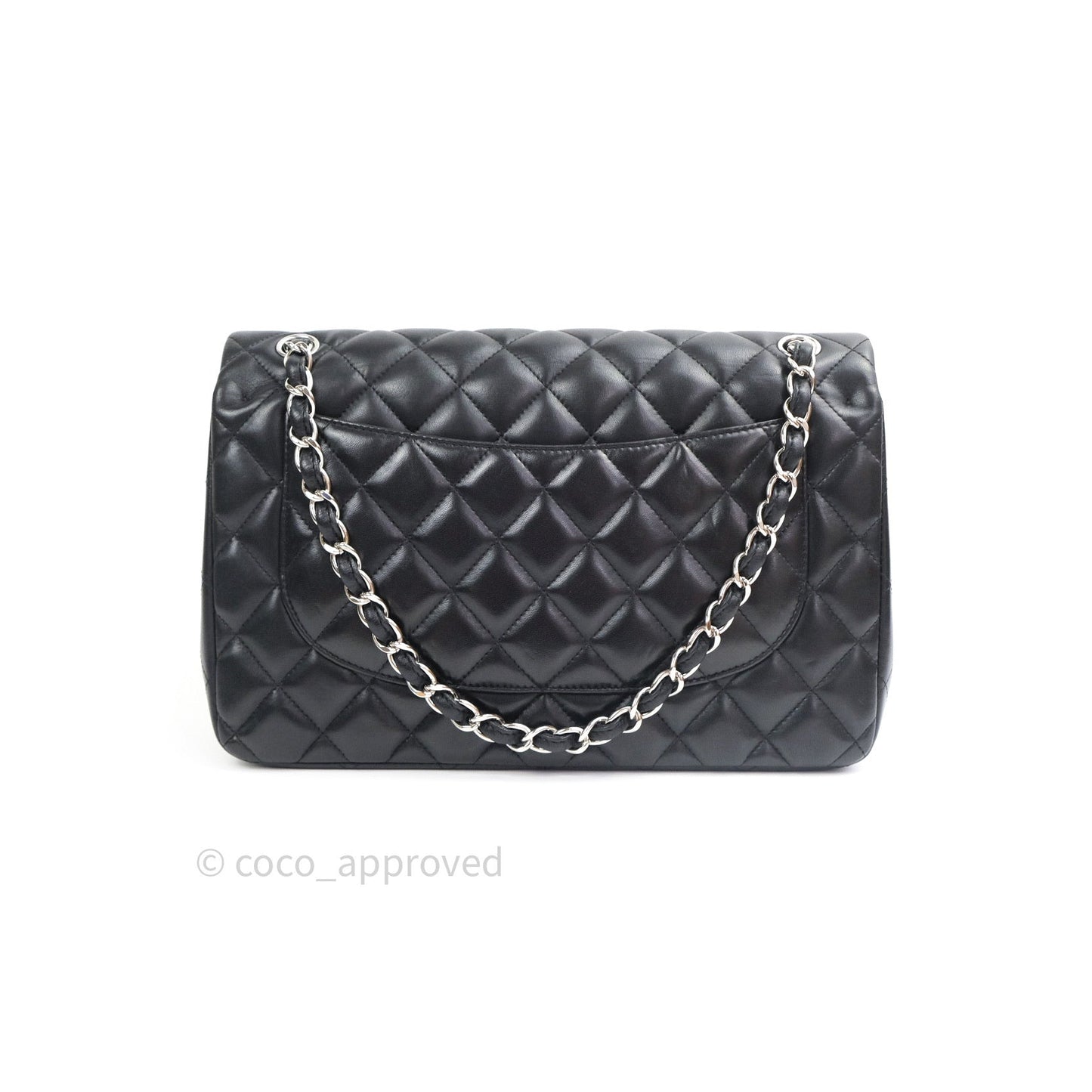 Chanel Jumbo Double Flap Black Lambskin Silver Hardware⁣⁣