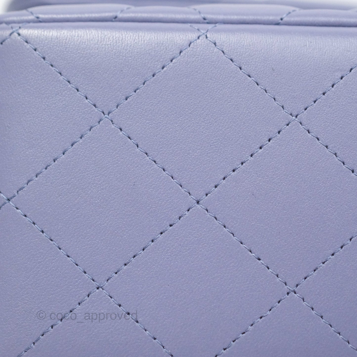 Chanel Jumbo Double Flap Lavender Blue Lambskin Silver Hardware⁣⁣