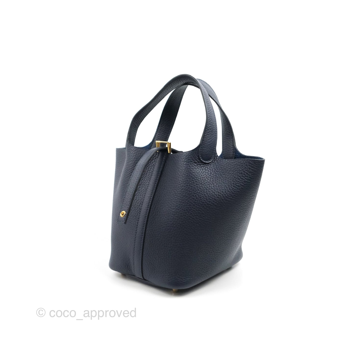 Hermès Picotin 18 PM Bleu Nuit Clemence Gold Hardware