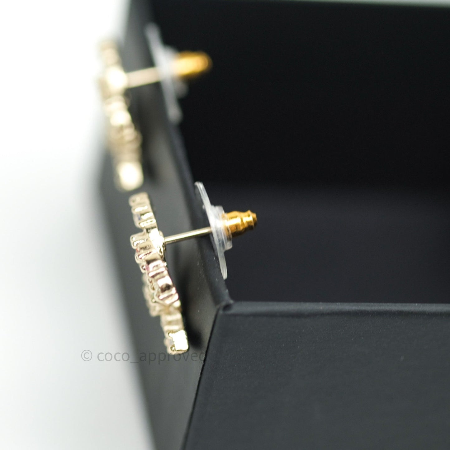 Chanel Crystal Over The Rainbow CC Earrings Gold Multicolor