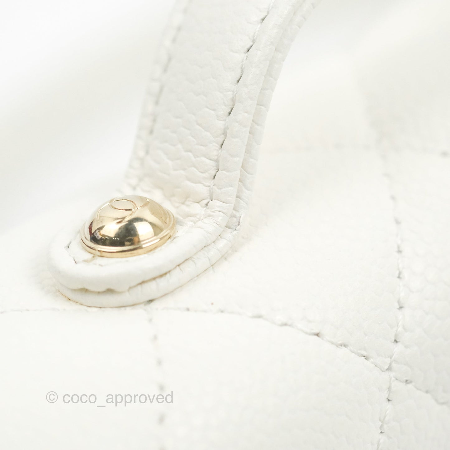 Chanel Business Affinity Clutch With Chain White Caviar Gold Hardware