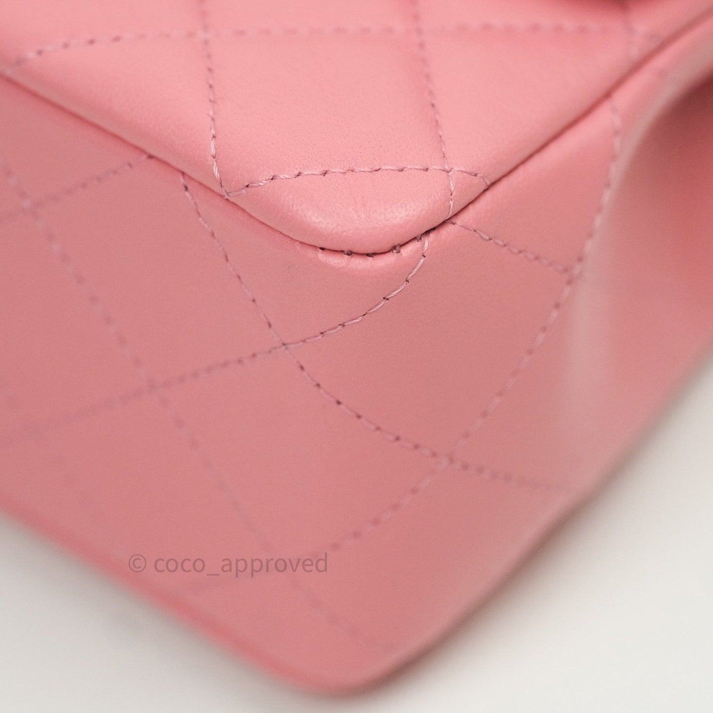 Chanel Quilted Mini Rectangular Pink Lambskin Gold Hardware