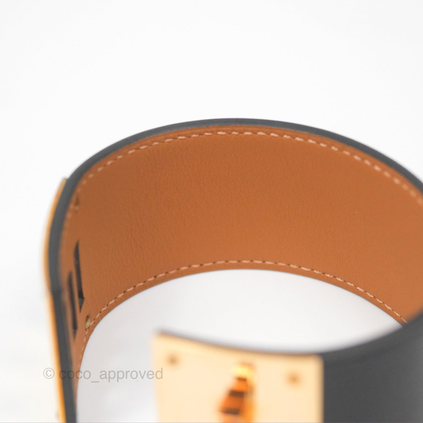 Hermès Kelly Dog Bracelet Noir Gold Hardware