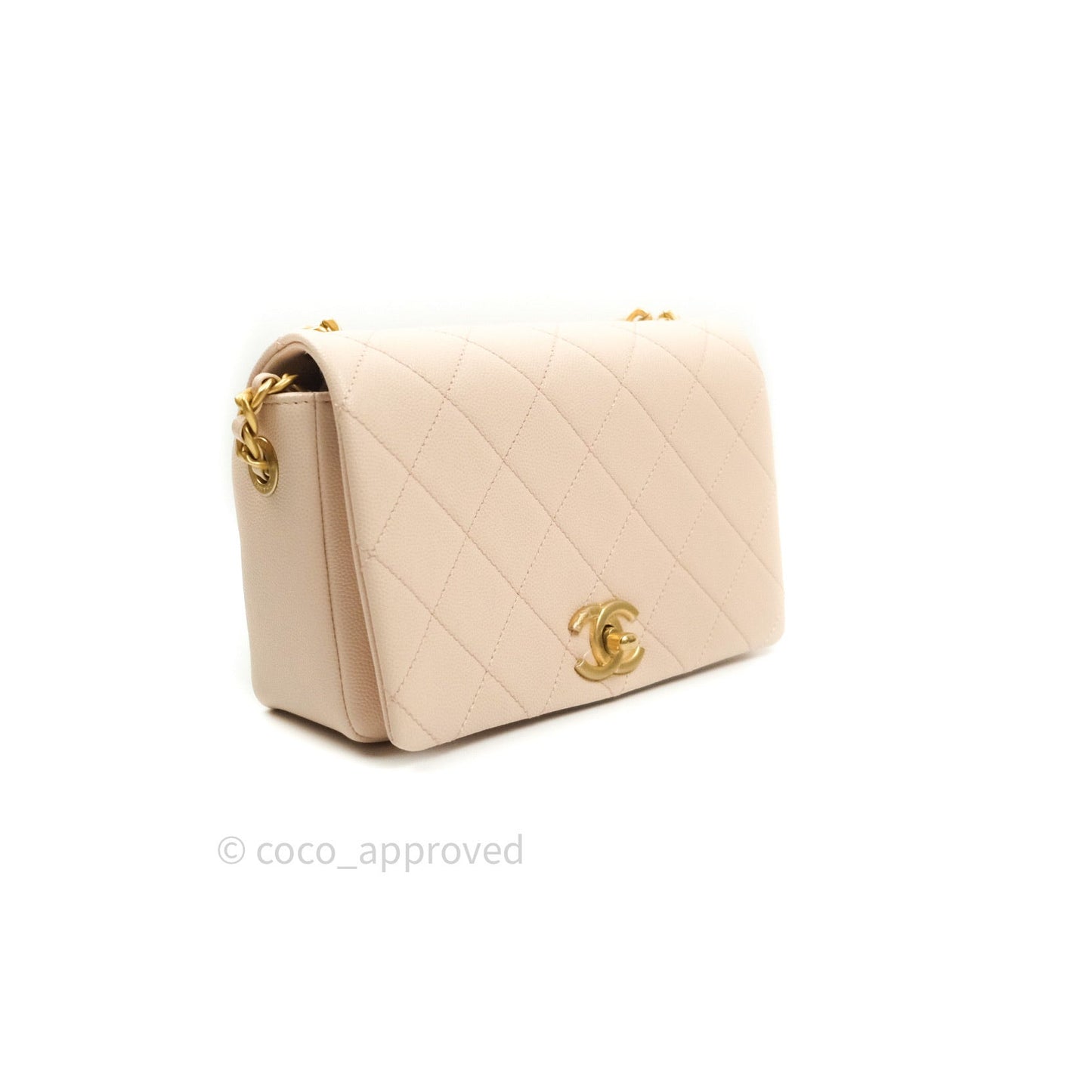Chanel 2 Way Shoulder Bag Rose Pink Caviar Gold Hardware