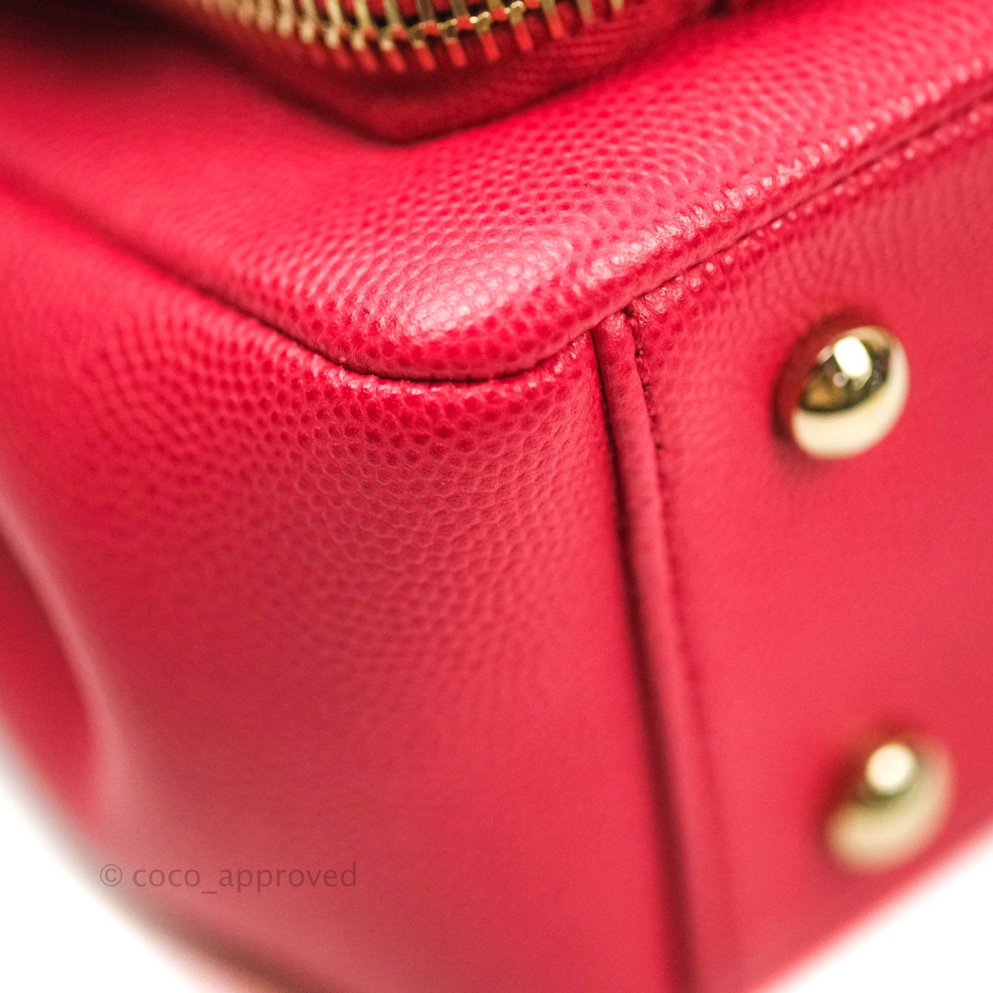 Chanel Quilted Small Business Affinity Flap Rosy Red Caviar Gold Hardware