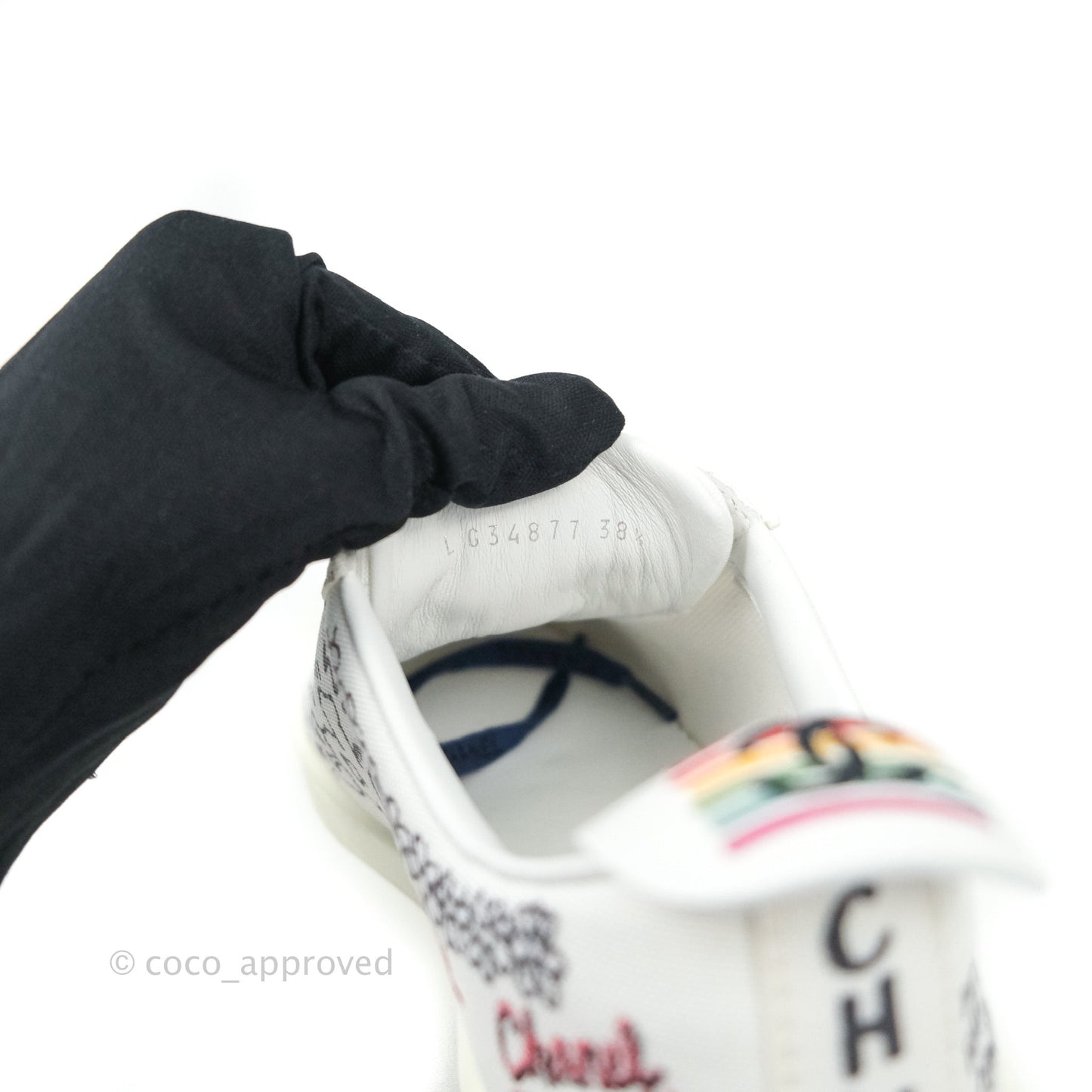 Chanel x Pharrell Williams Calfskin Womens Sneakers 38 White