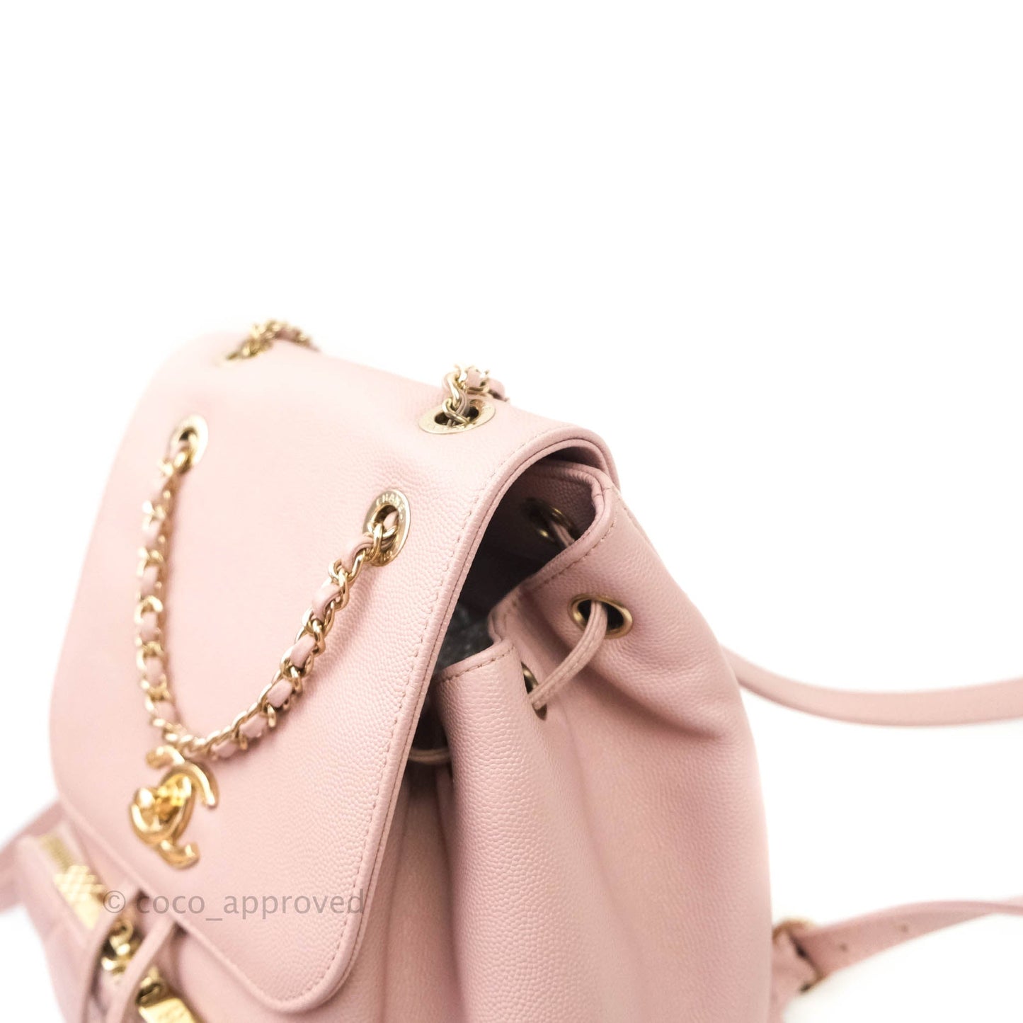 Chanel Quilted Business Affinity Backpack Pink Caviar Gold Hardware