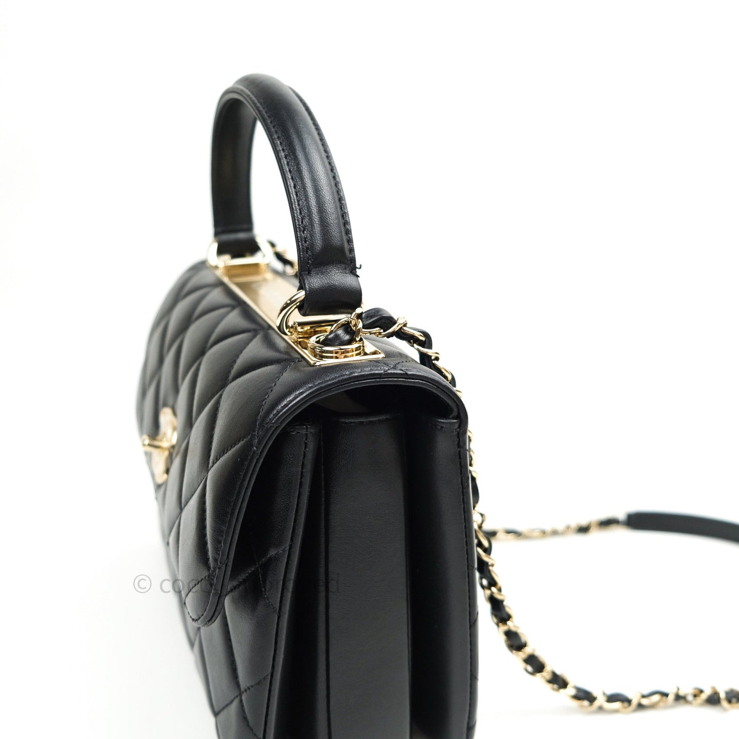 Chanel Trendy CC Small Black Lambskin Gold Hardware