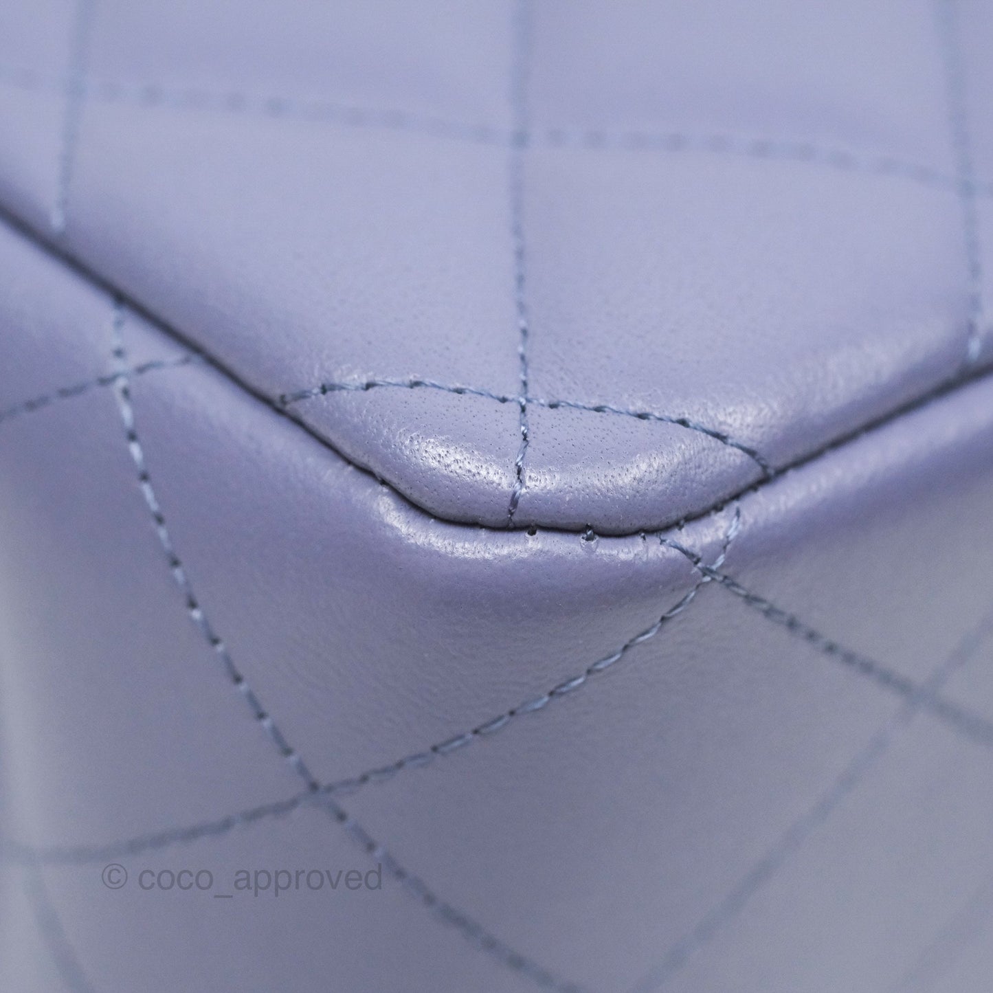 Chanel Jumbo Double Flap Lavender Blue Lambskin Silver Hardware⁣⁣