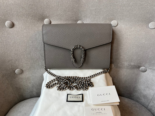Luxury Gucci Dionysus Grey Mini Chain Bag ( 1340)