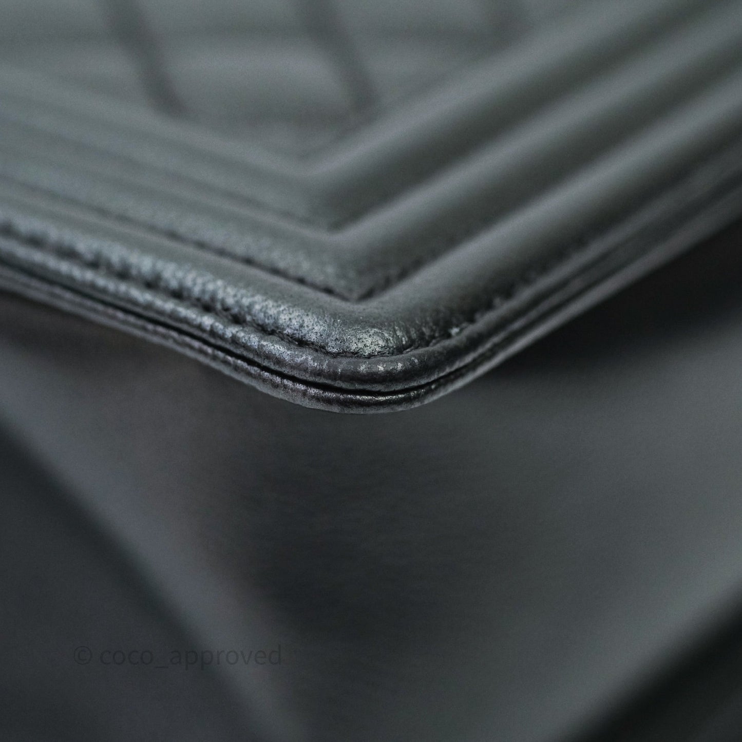 Chanel Quilted Medium Caviar Boy Flap So Black Hardware