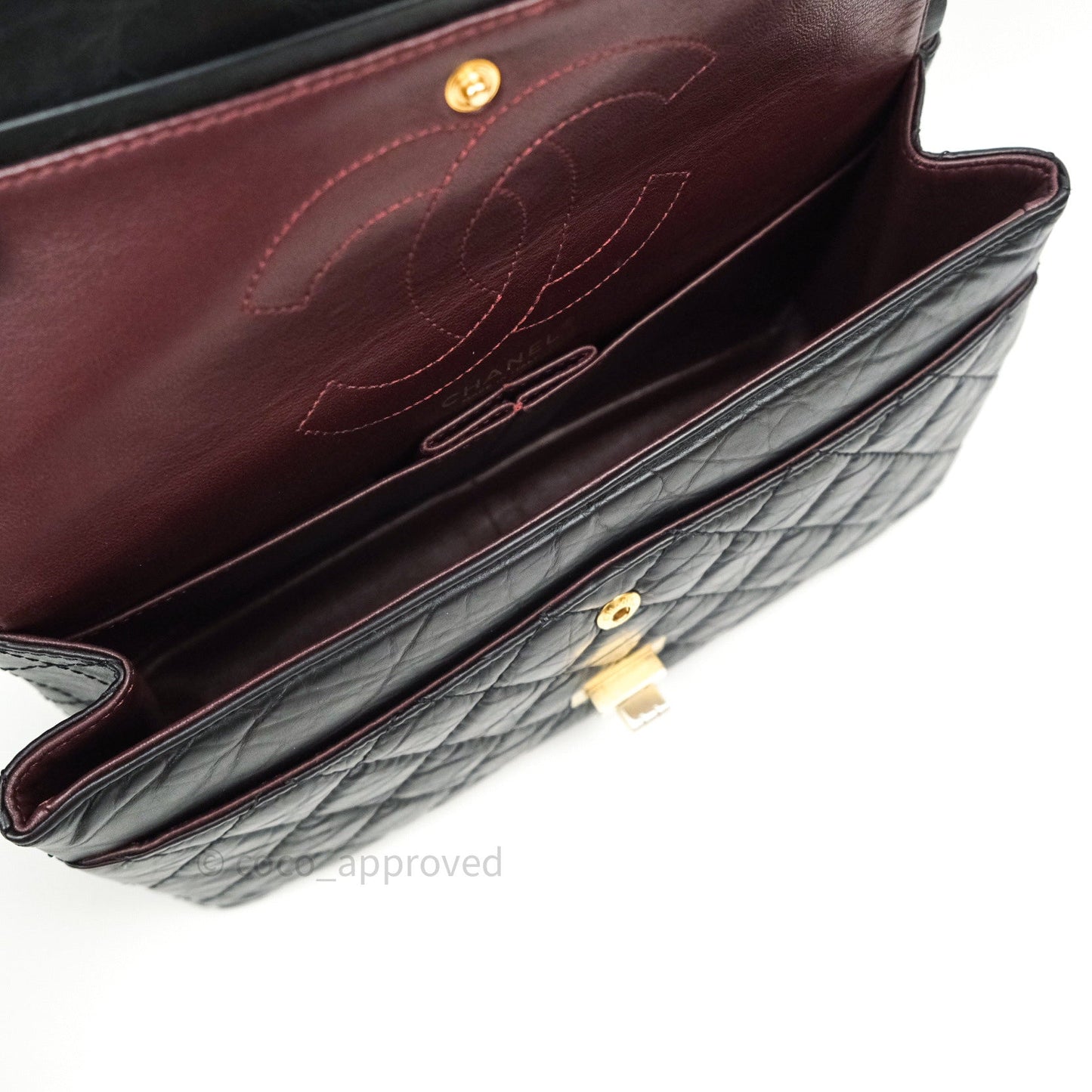 Chanel Reissue Quilted Aged Calfskin Black Gold Hardware 226
