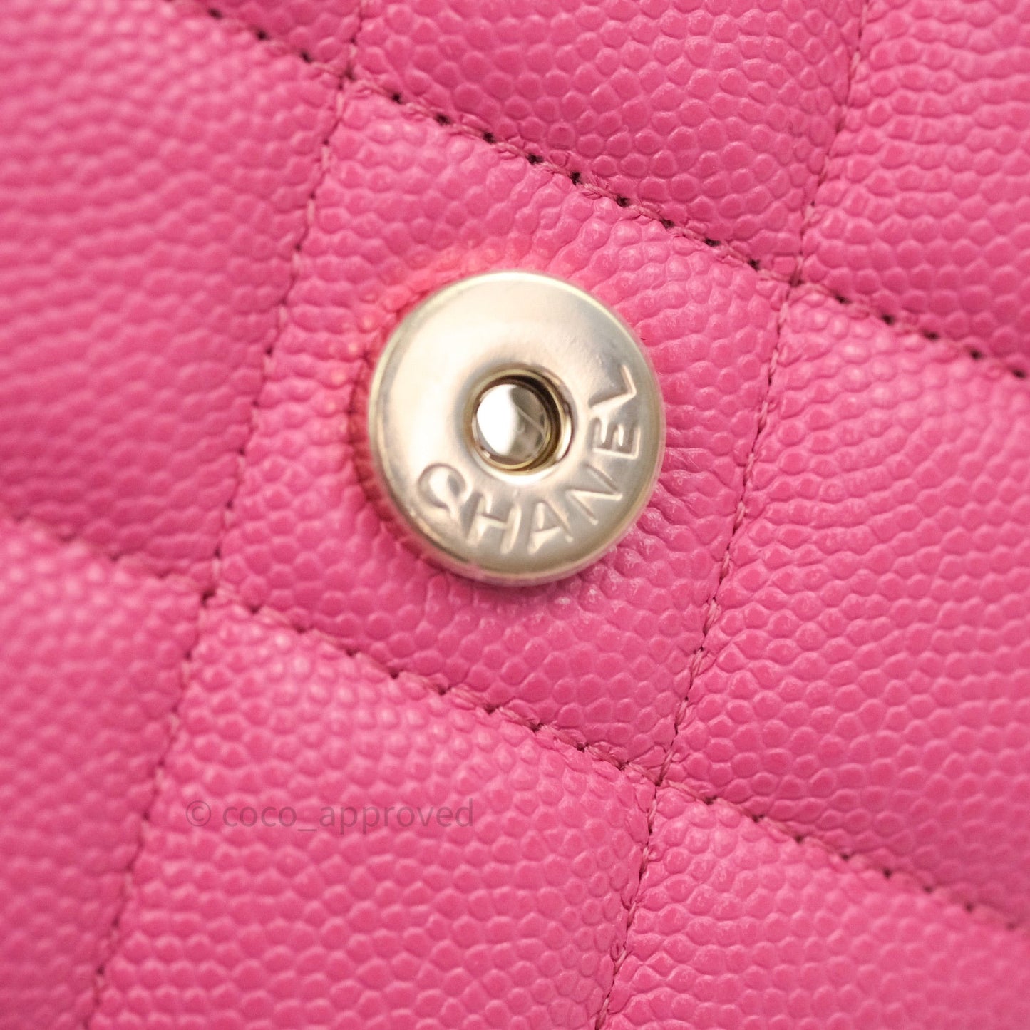 Chanel Caviar Quilted Wallet on Chain WOC Pink Light Gold Hardware 20S