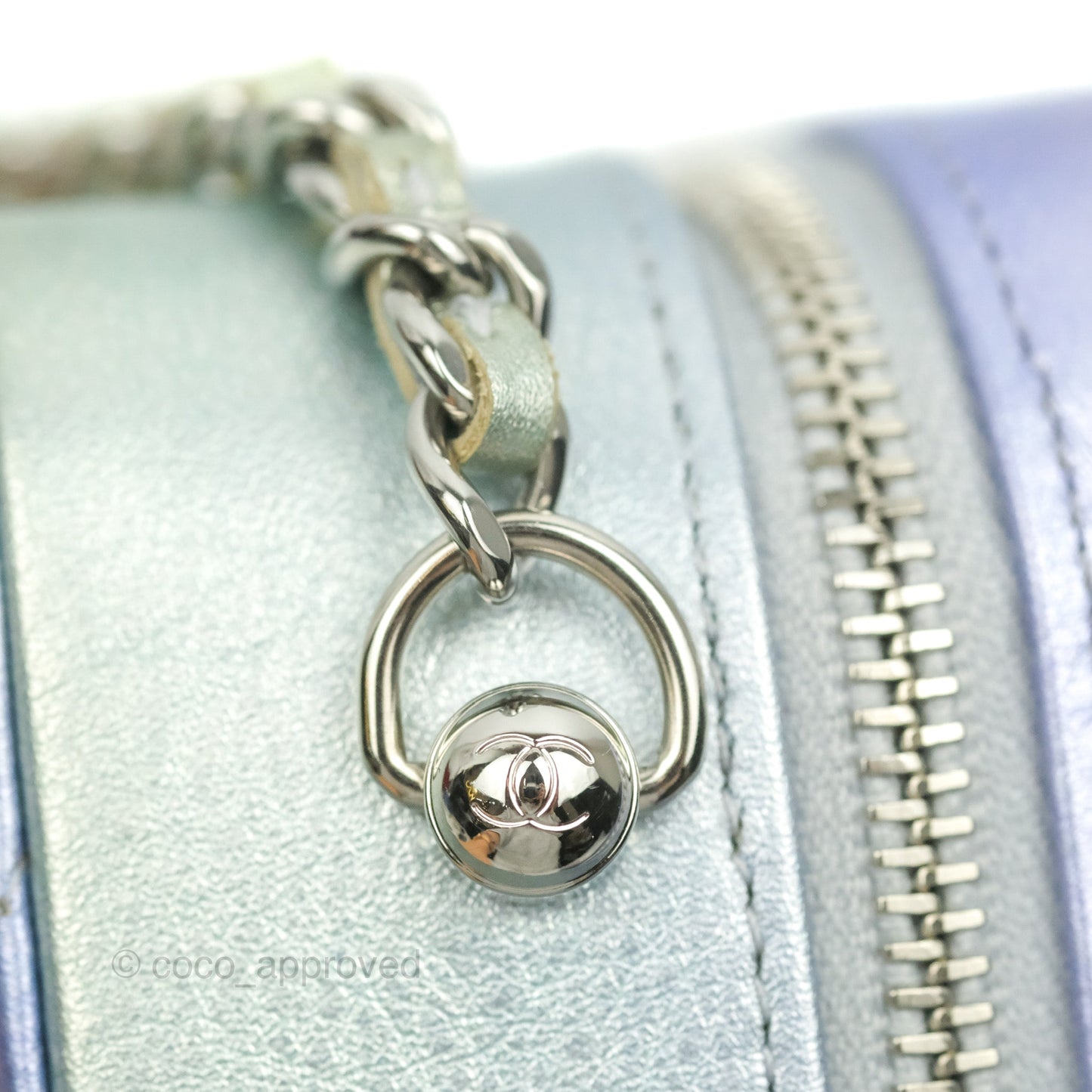Chanel Gradient Metallic Calfskin Quilted Camera Bag Silver Hardware