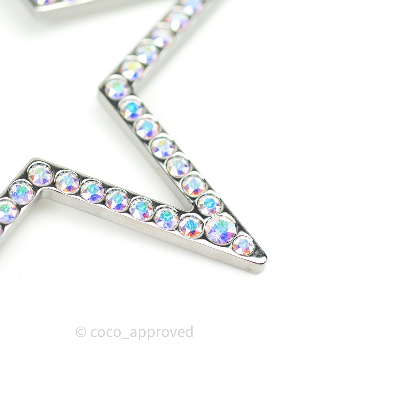 Chanel Ruthenium Crystal Star CC Brooch