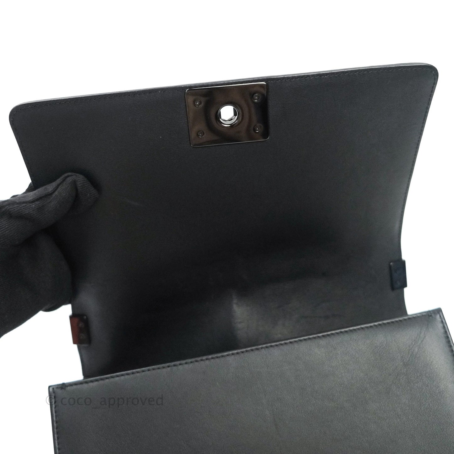Chanel Quilted Medium Calfskin Boy Flap So Black Hardware