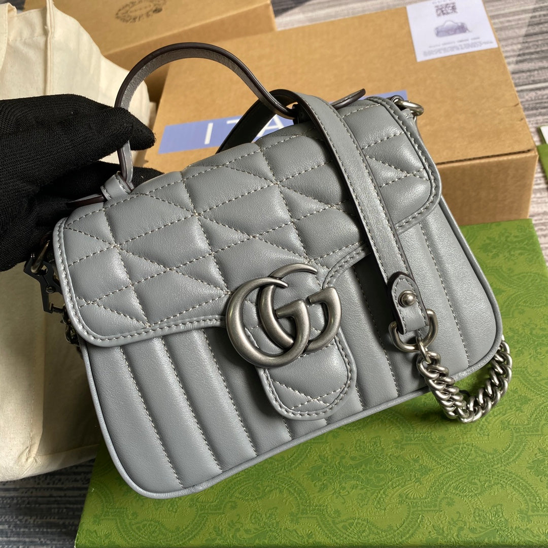 Luxury Gucci Marmont Mini Top Handle Bag