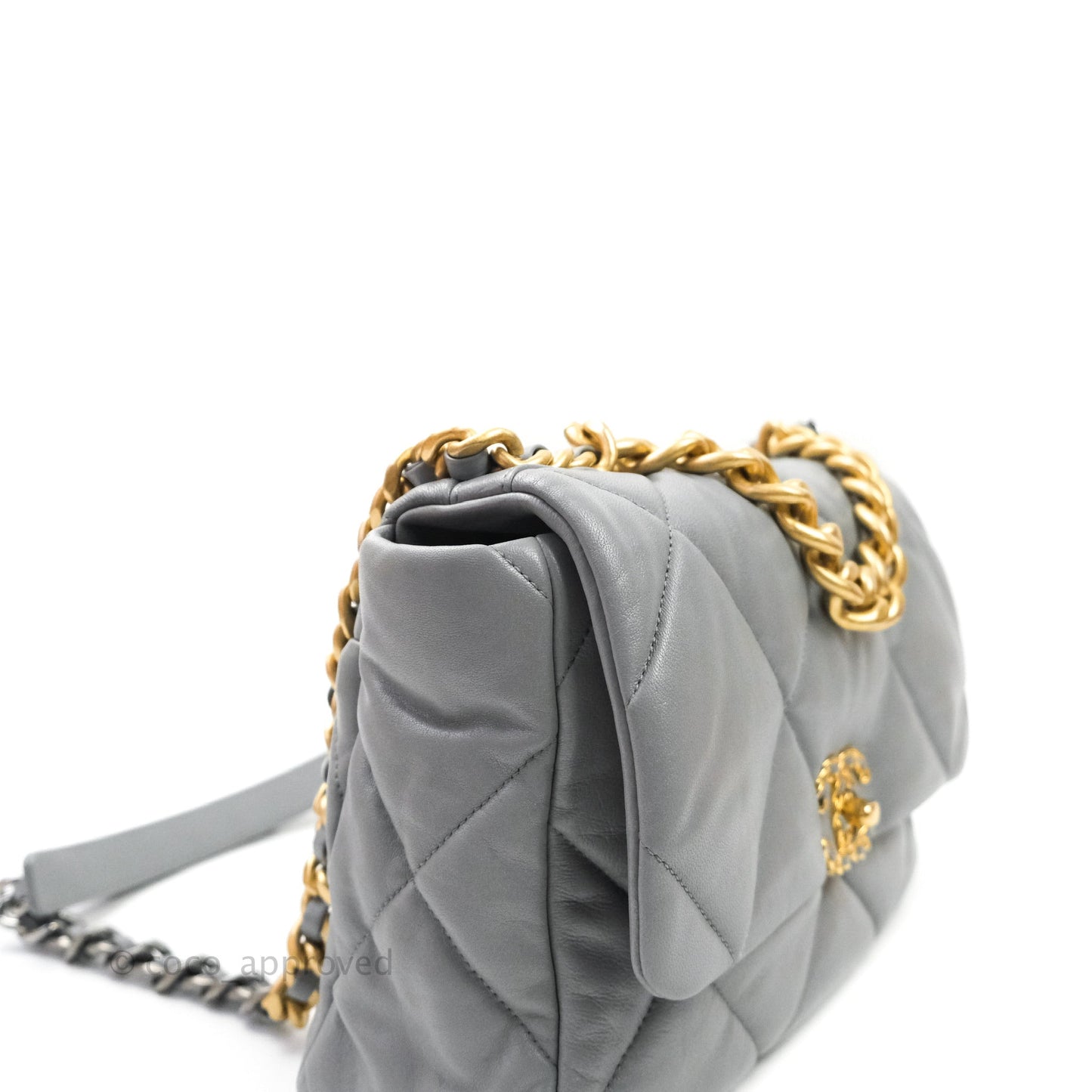 Chanel 19 Medium Grey Mixed Hardware Lambskin