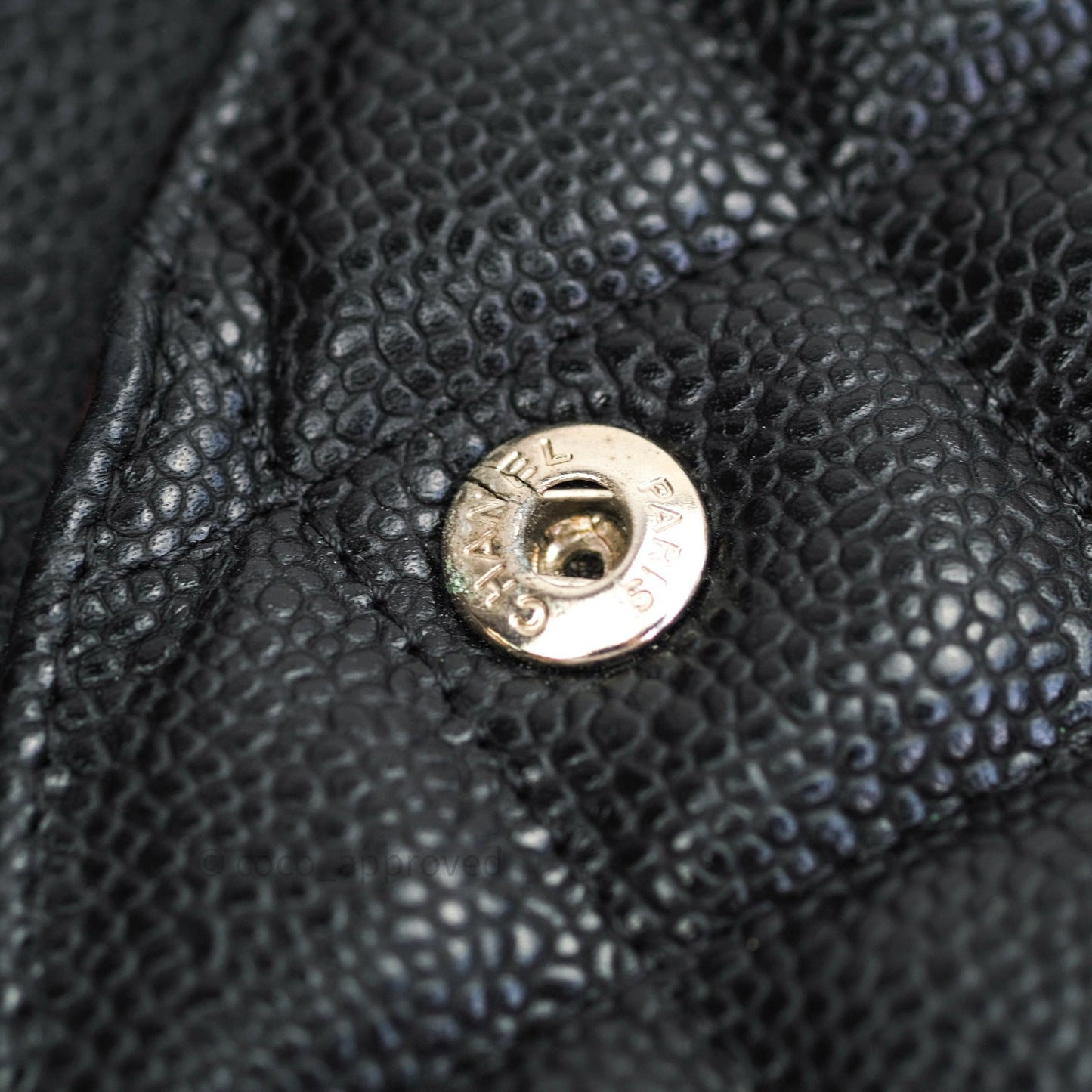 Chanel Classic Jumbo Double Flap Black Quilted Caviar Silver Hardware⁣⁣