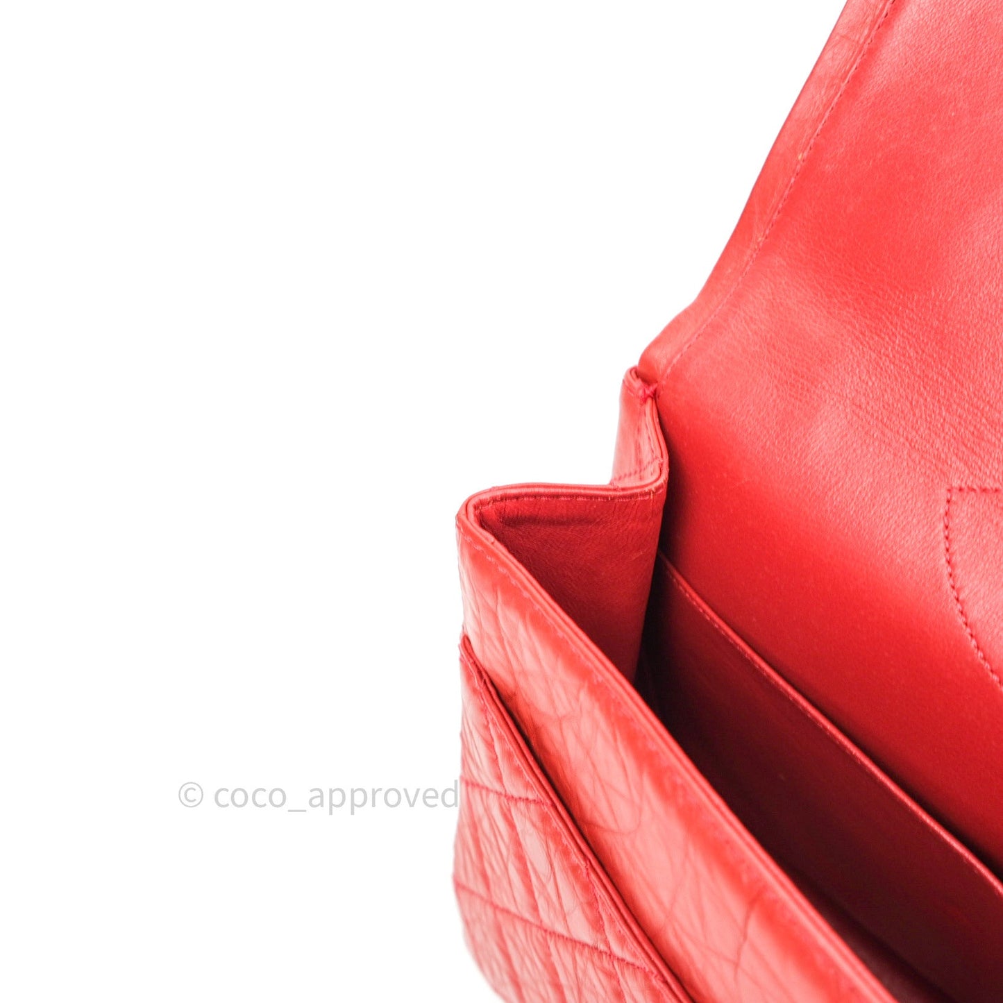Chanel Reissue Quilted Aged Calfskin Coral Red Ruthenium Hardware 227