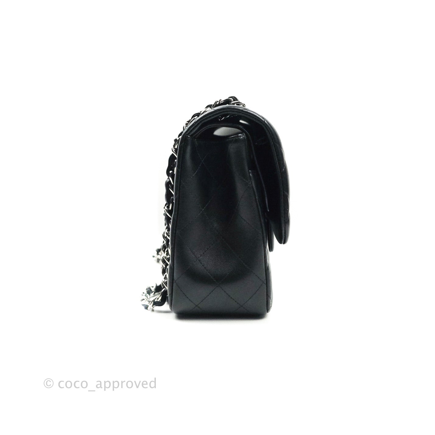 Chanel Classic Jumbo Double Flap Black Lambskin Silver Hardware⁣⁣