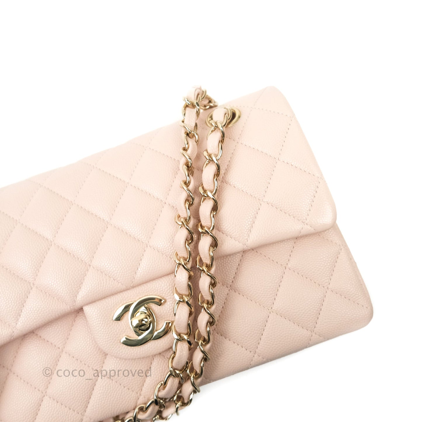 Chanel Classic Small S/M Flap Pink Caviar Gold Hardware