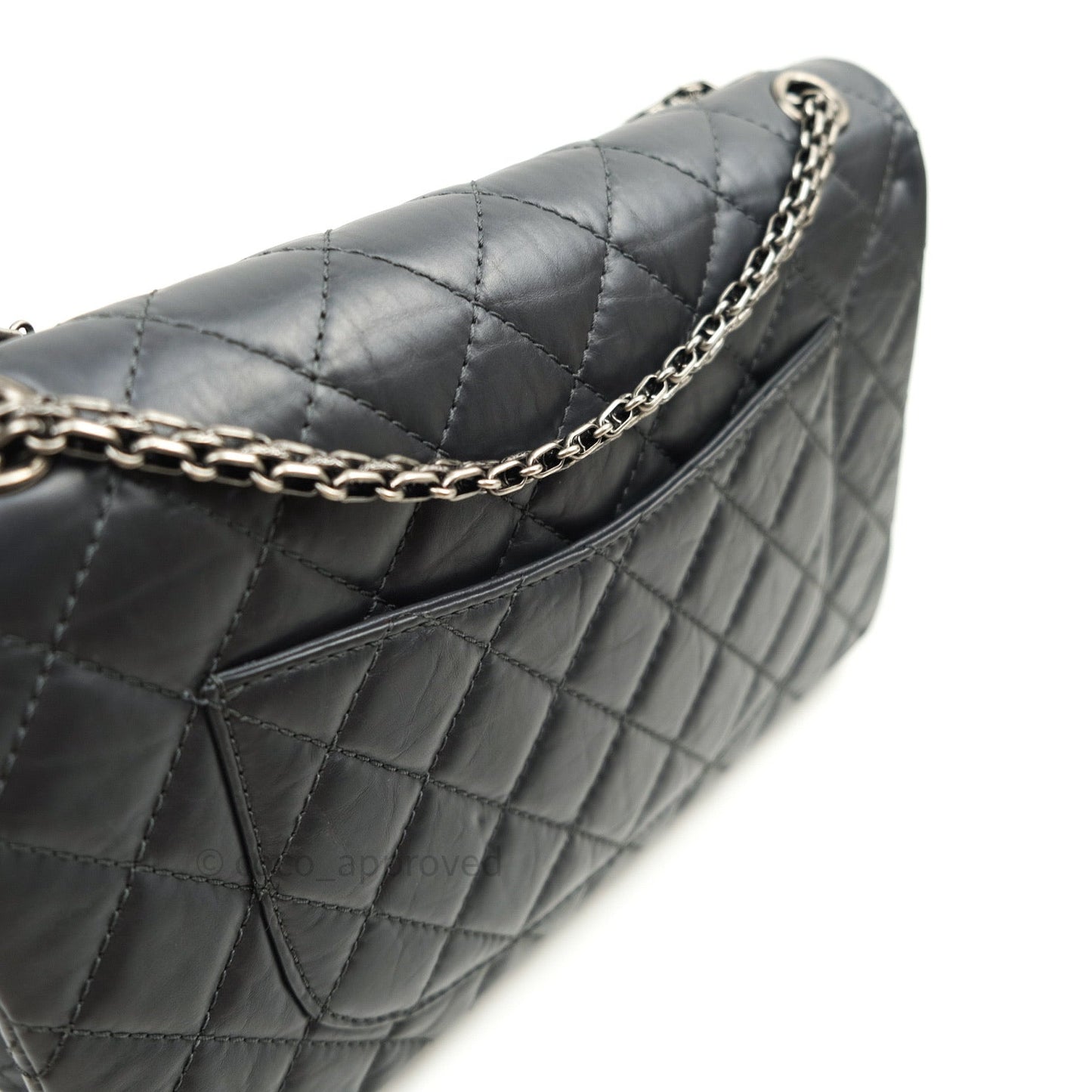 Chanel Reissue Quilted Aged Calfskin Dark Grey Ruthenium Hardware 226