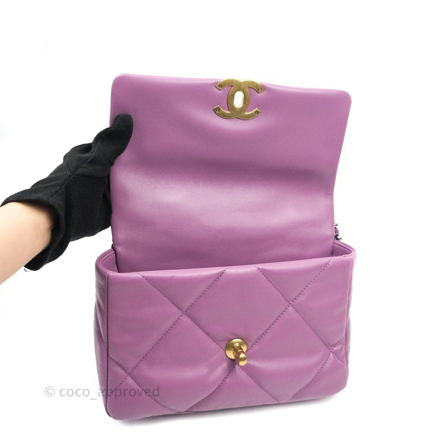 Chanel 19 Small Lavender Purple Mixed Hardware