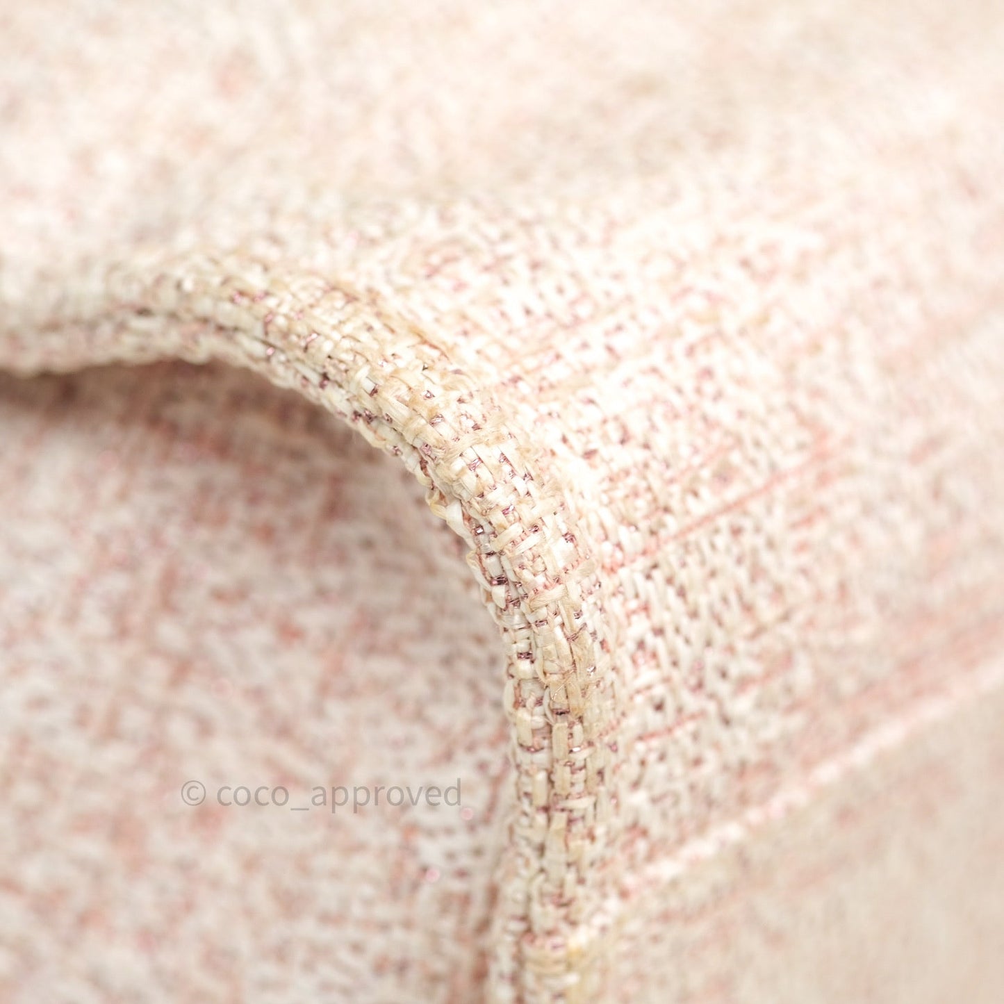 Chanel Canvas Deauville Medium Tote Pink Glittering 19C
