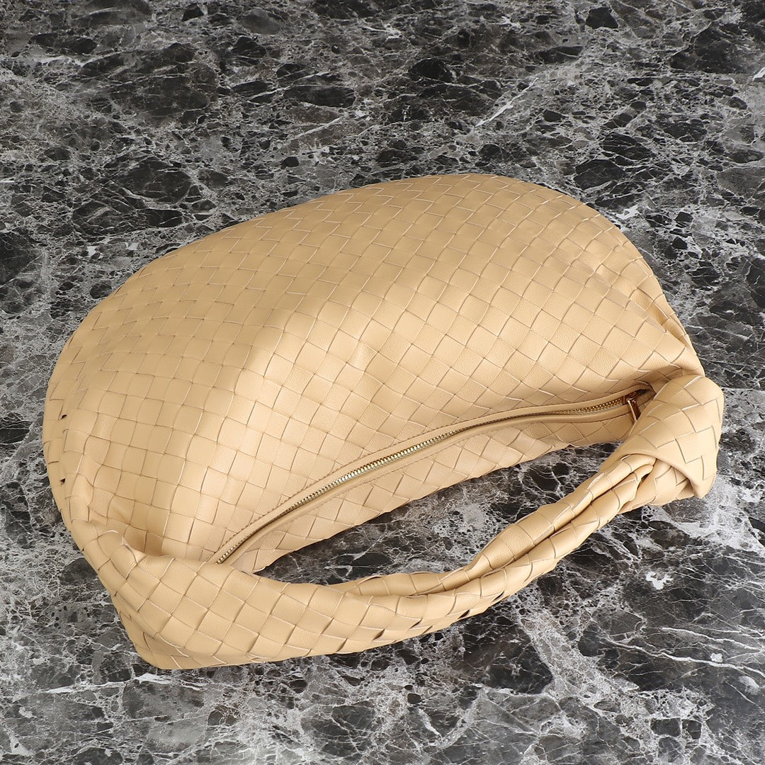 Luxury Bottega Veneta small jodie 48 beige lambskin