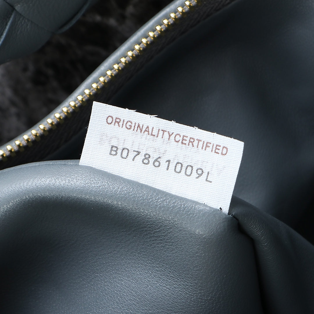 Luxury Bottega Veneta small jodie 48 rock gray lambskin