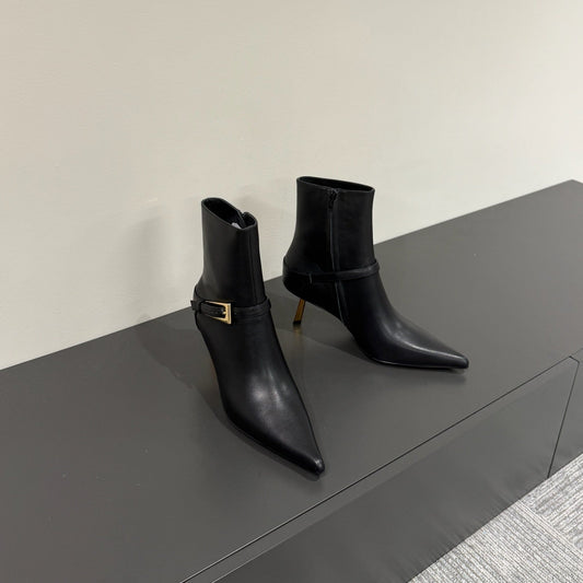 Luxury Saint Laurent LEE BOOTS IN BLACK SMOOTH CALFSKIN