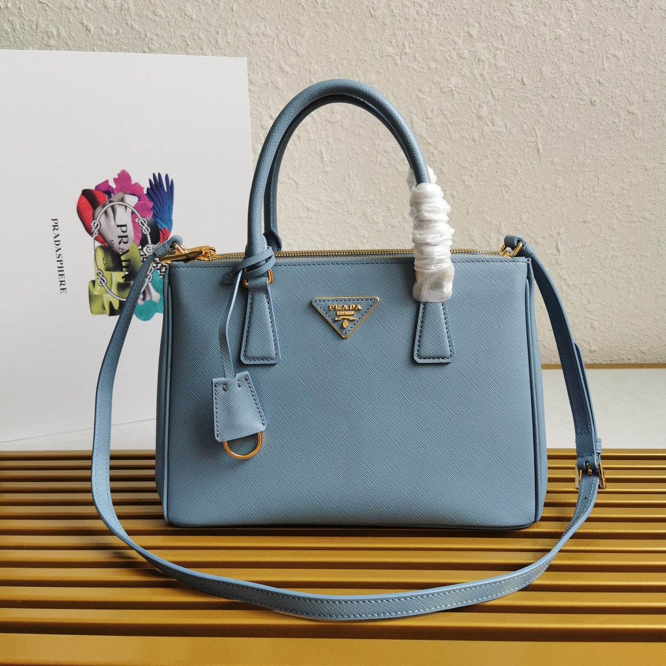Luxury PradaGALLERIA 28 BAG IN SAPPHIRE BLUE SAFFIANO LEATHER
