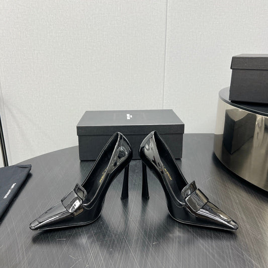 Luxury Saint Laurent D'ORSAY PUMPS IN BLACK GLOSSY CALFSKIN
