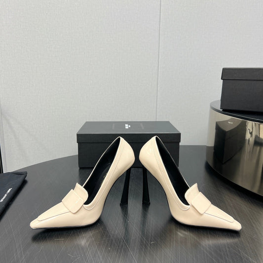 Luxury Saint Laurent D'ORSAY PUMPS IN CREAM GLOSSY CALFSKIN
