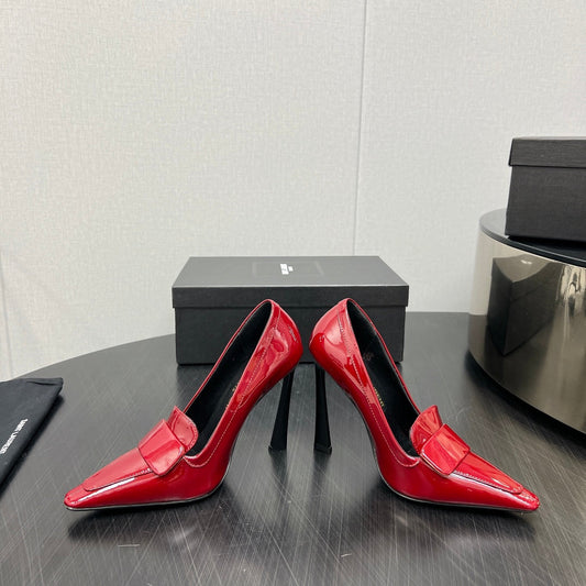 Luxury Saint Laurent D'ORSAY PUMPS IN RED GLOSSY CALFSKIN