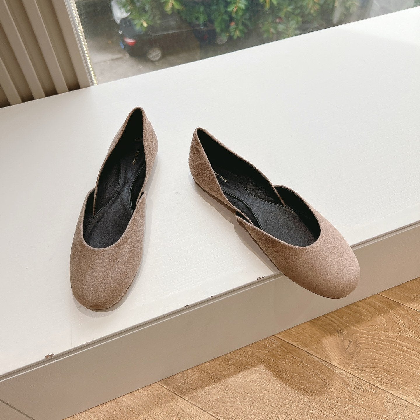 Luxury Saint Laurent SL GEMMA BALLET FLAT TAN SUEDE