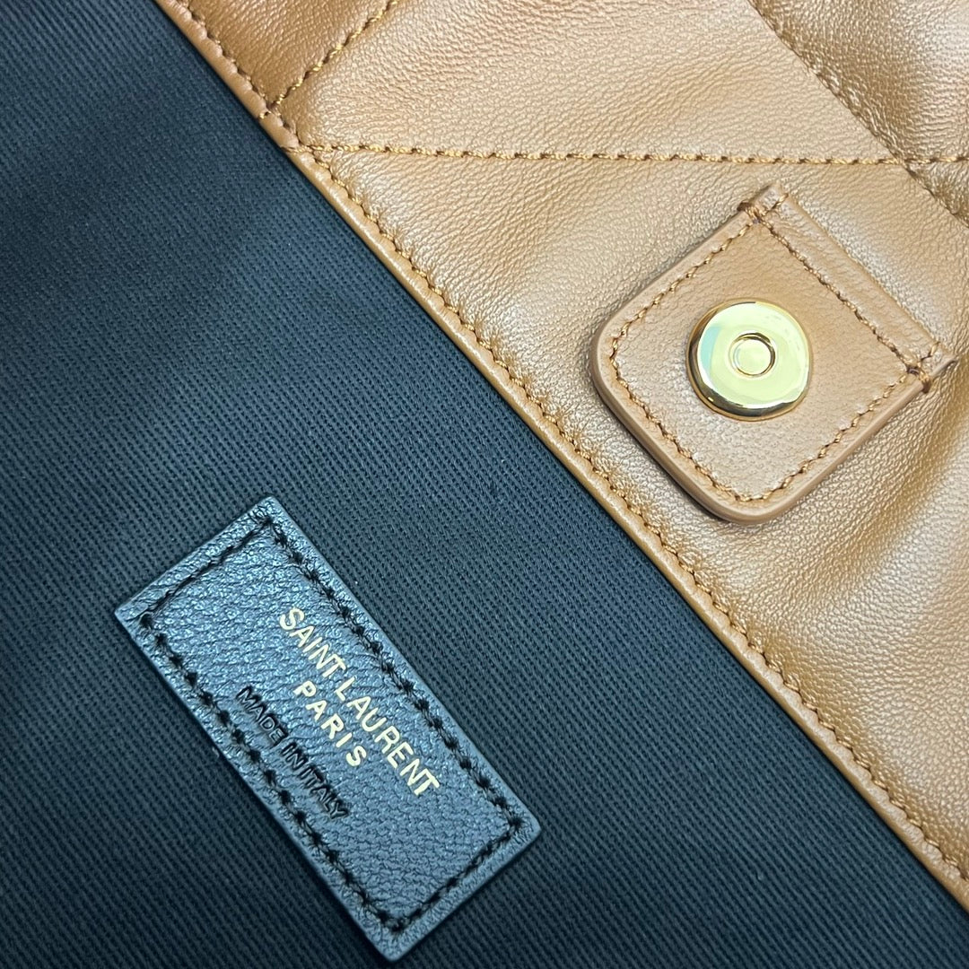 Luxury Saint Laurent JAMIE POCHON 33 IN BRONZE BROWN LAMBSKIN GOLD HARDWARE