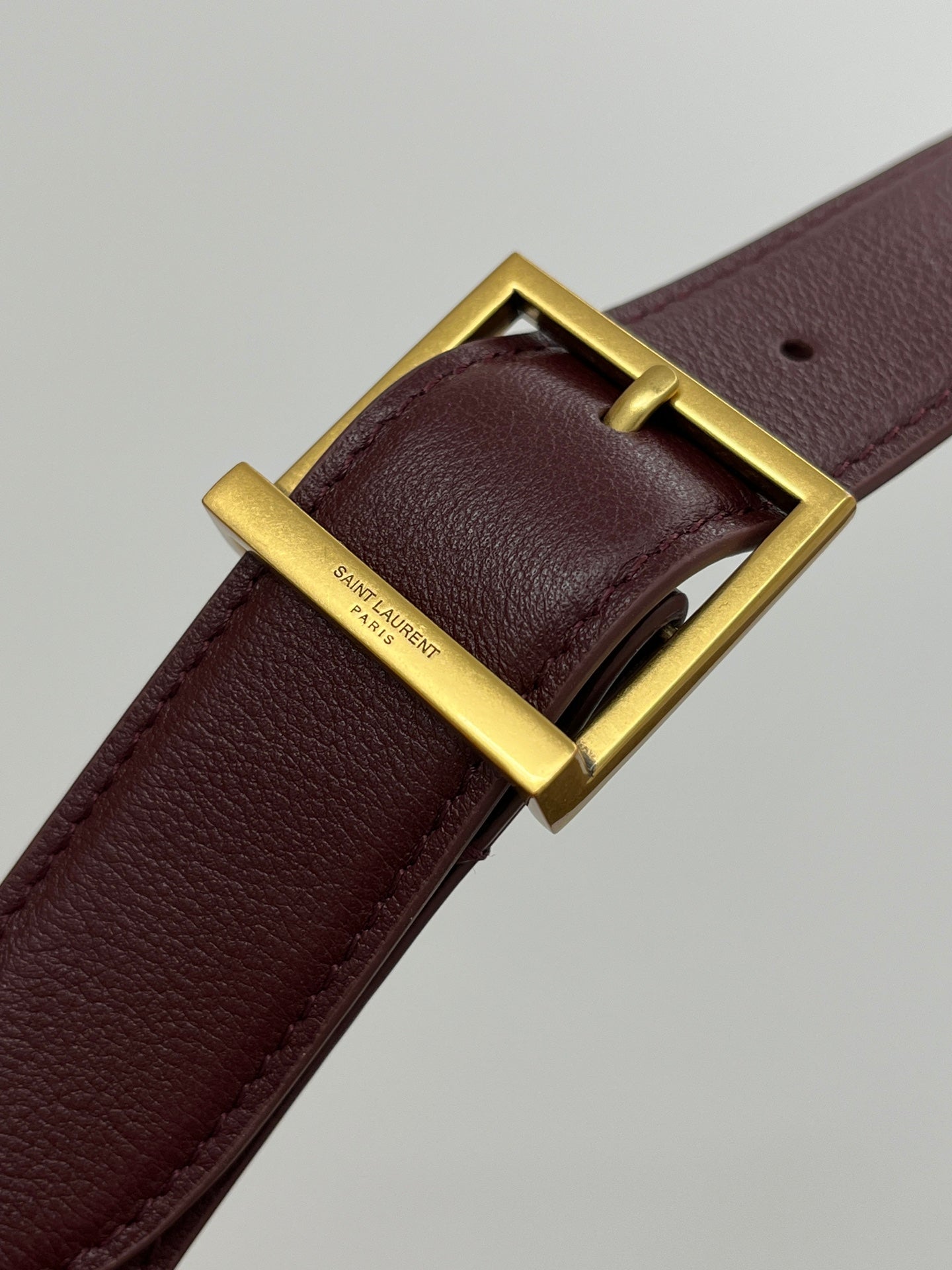 Luxury Saint Laurent LE 5 À 7 LARGE SUPPLE 31 IN WINE RED GRAINED CALFSKIN