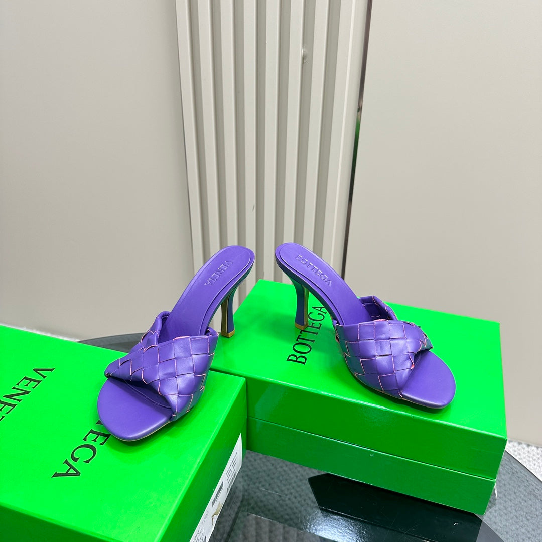 Luxury Bottega Veneta blink mule 95 violet lambskin